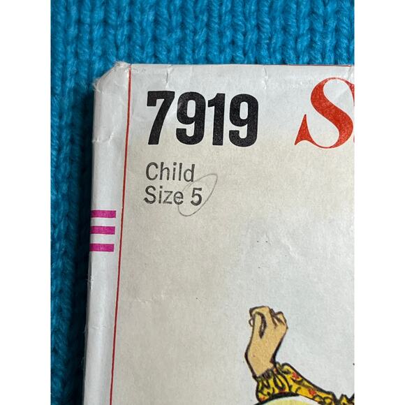 Simplicity 7919 Sewing pattern Girls A line dress 1960s size 5 - Picture 2 of 5